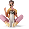 casual-life-3d-woman-taking-funny-photo-with-dog Antecipe seus direitos