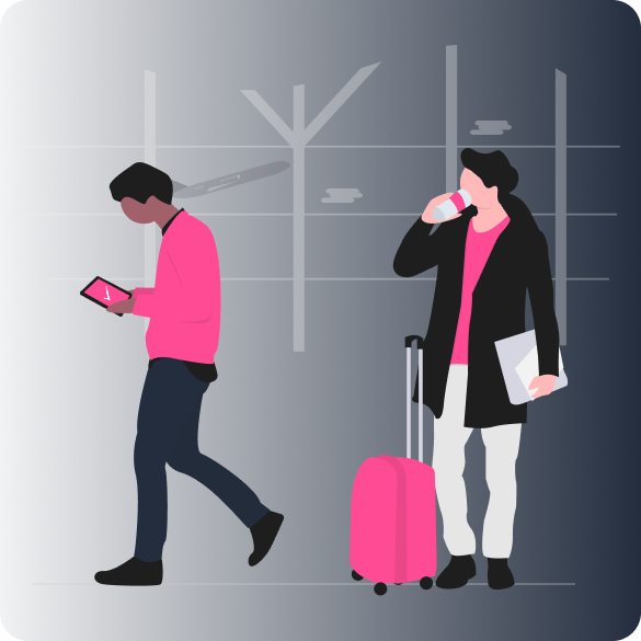 Passageiros em aeroporto enfrentando voo cancelado, representando direitos do consumidor e indenização com a Resolvvi.