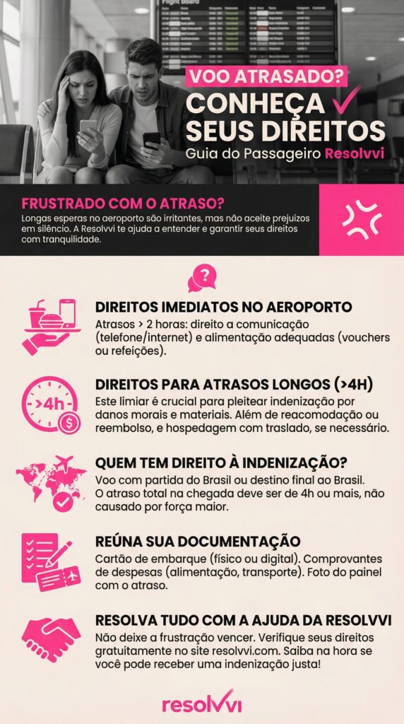 direitos do passageiro por voo atrasado